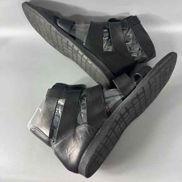 Brador Made in Italy Black Leather Strappy Sandals, Size 43 - Picture 8 of 15